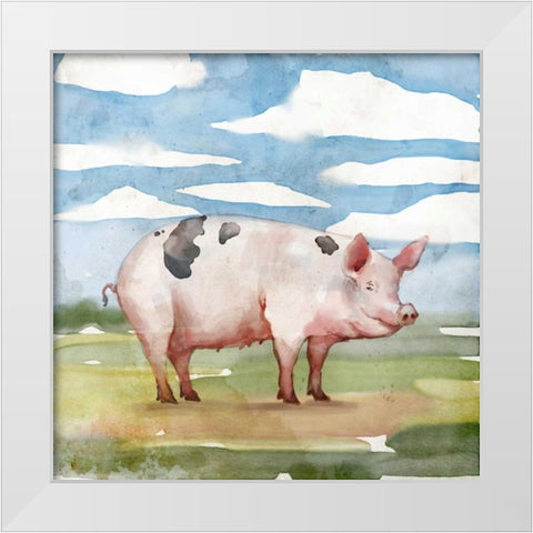 Country Farm I   White Modern Wood Framed Art Print by Milan, Vittorio