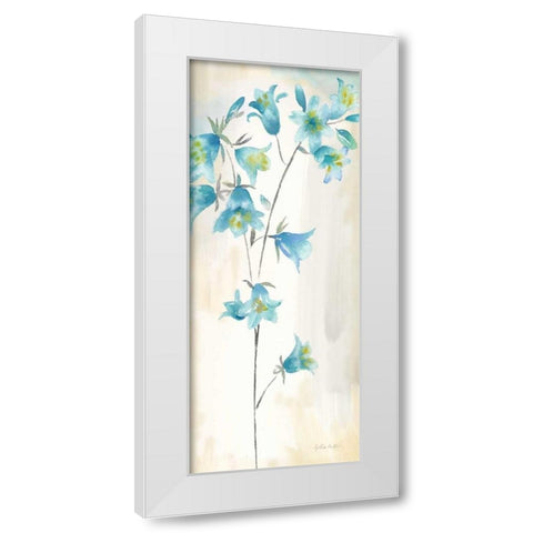 Watercolor Bluebells Panel I  White Modern Wood Framed Art Print by Coulter, Cynthia