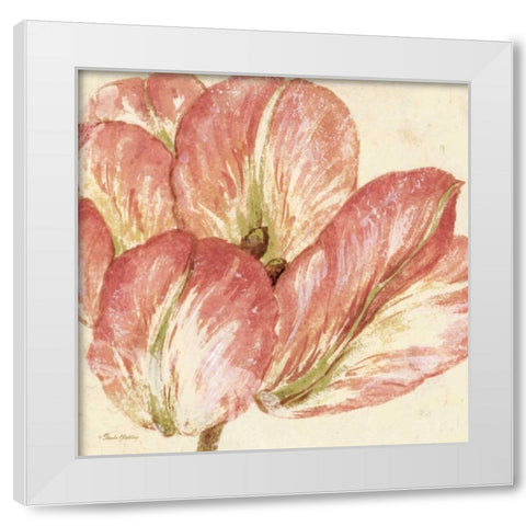 Floral Fresco I   White Modern Wood Framed Art Print by Gladding, Pamela
