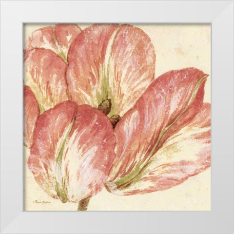 Floral Fresco I   White Modern Wood Framed Art Print by Gladding, Pamela