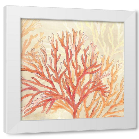 Coral Reef Cream I White Modern Wood Framed Art Print by Coulter, Cynthia