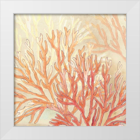 Coral Reef Cream II   White Modern Wood Framed Art Print by Coulter, Cynthia