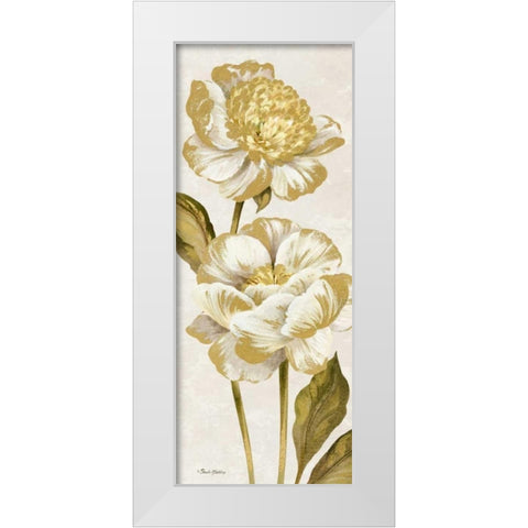 Touch of Gold Panel Cream I White Modern Wood Framed Art Print by Gladding, Pamela