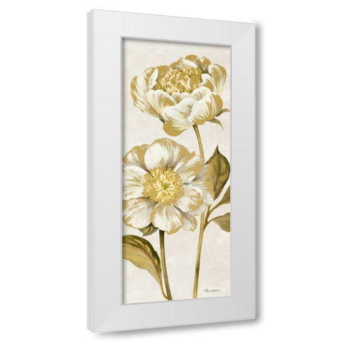 Touch of Gold Panel Cream II White Modern Wood Framed Art Print by Gladding, Pamela