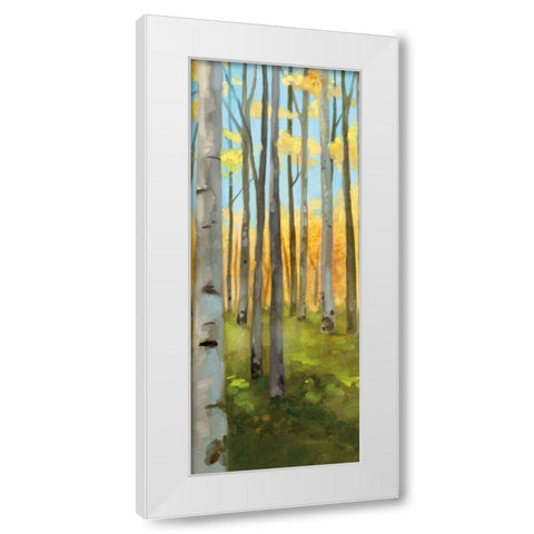 Birch Woods Panel I  White Modern Wood Framed Art Print by Milan, Vittorio