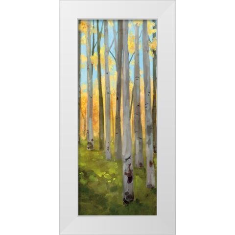 Birch Woods Panel II White Modern Wood Framed Art Print by Milan, Vittorio