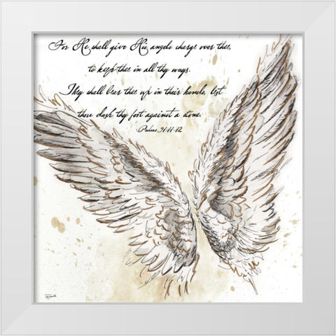 On Angels Wings II   White Modern Wood Framed Art Print by Tre Sorelle Studios