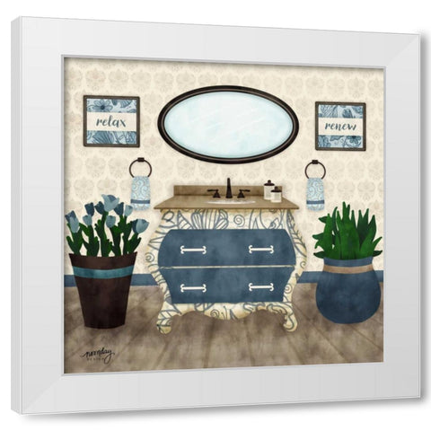 Time to Unwind I    White Modern Wood Framed Art Print by Noonday Design