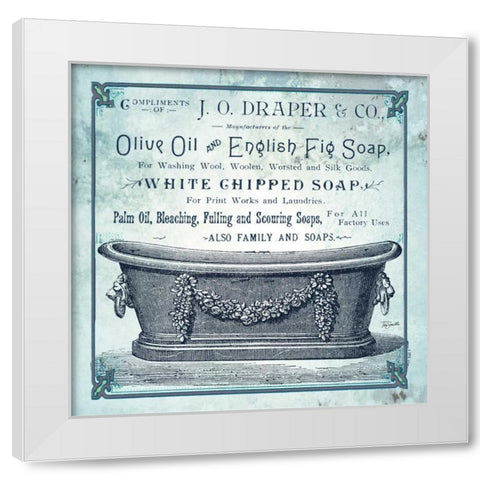 Old Fashioned Bath I    White Modern Wood Framed Art Print by Tre Sorelle Studios