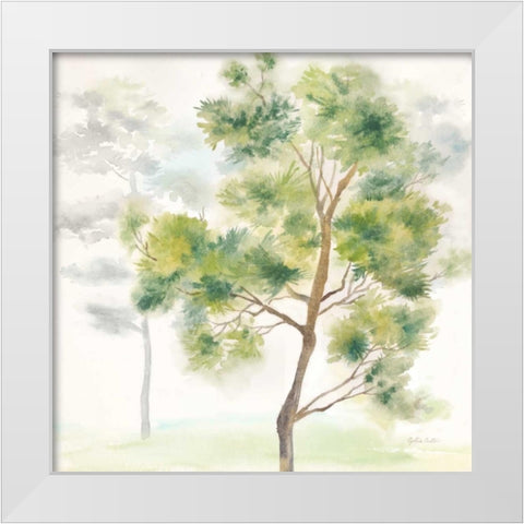 Woodland Trees III  White Modern Wood Framed Art Print by Coulter, Cynthia
