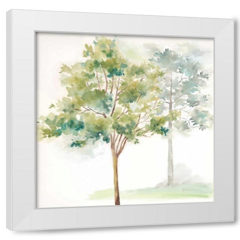 Woodland Trees IV   White Modern Wood Framed Art Print by Coulter, Cynthia