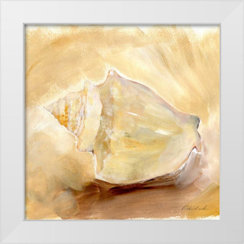 Painted Seashells I  White Modern Wood Framed Art Print by Dundon, Caitlin