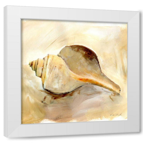 Painted Seashells III  White Modern Wood Framed Art Print by Dundon, Caitlin