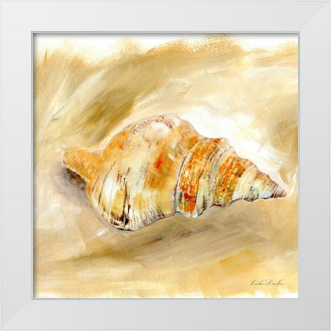 Painted Seashells IV  White Modern Wood Framed Art Print by Dundon, Caitlin