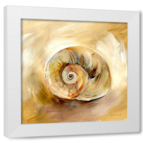 Painted Seashells V  White Modern Wood Framed Art Print by Dundon, Caitlin