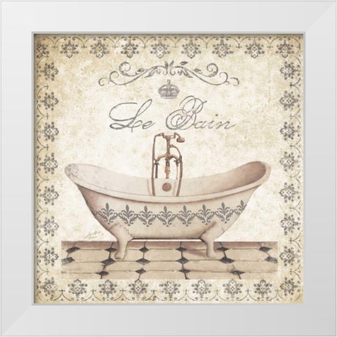 Simply Elegant Bath II   White Modern Wood Framed Art Print by Cusson, Marie Elaine