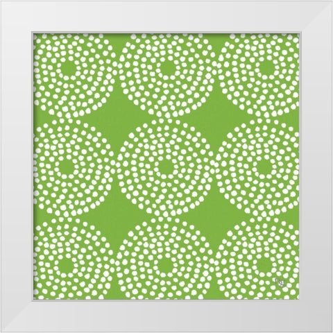 Painters Palette Citrine I White Modern Wood Framed Art Print by Nancy Green Design