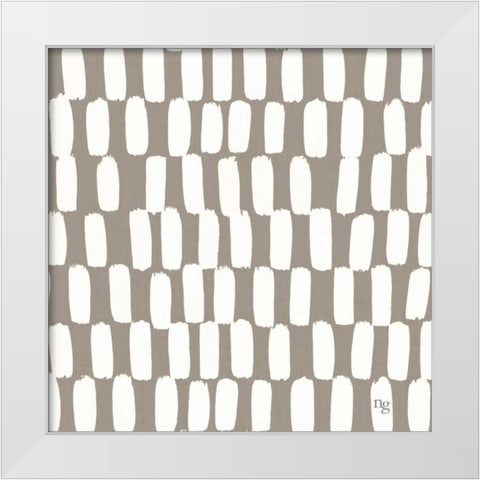 Painters Palette Grey I White Modern Wood Framed Art Print by Nancy Green Design