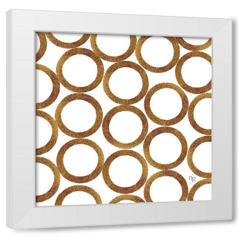 Golden Opportunity I  White Modern Wood Framed Art Print by Nancy Green Design