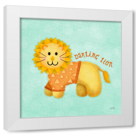 Baby Safari II White Modern Wood Framed Art Print by Noonday Design