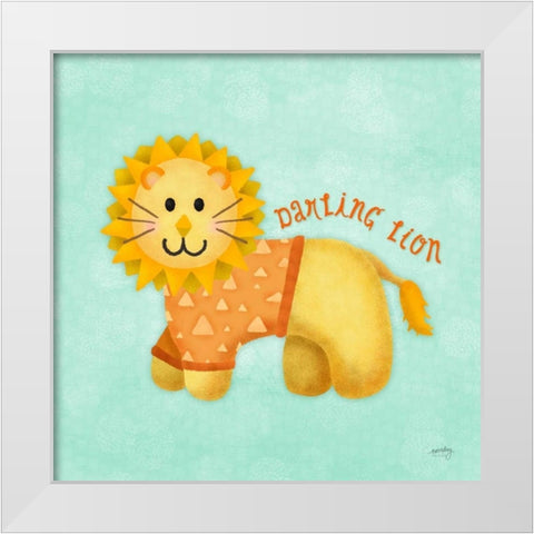 Baby Safari II White Modern Wood Framed Art Print by Noonday Design