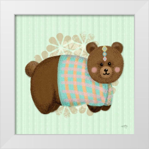 Woodland Babies I  White Modern Wood Framed Art Print by Noonday Design