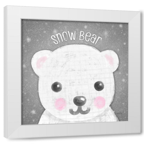 Snow Buddies I  White Modern Wood Framed Art Print by Noonday Design