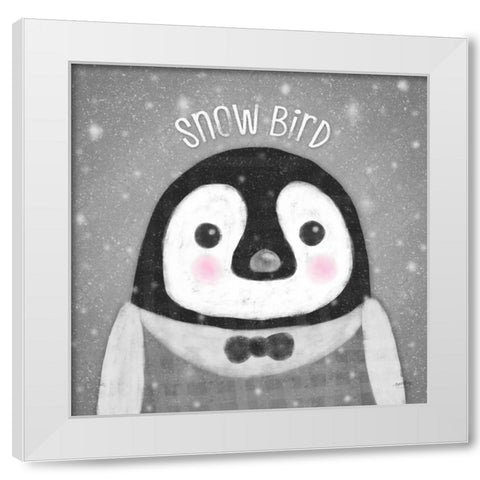 Snow Buddies II  White Modern Wood Framed Art Print by Noonday Design