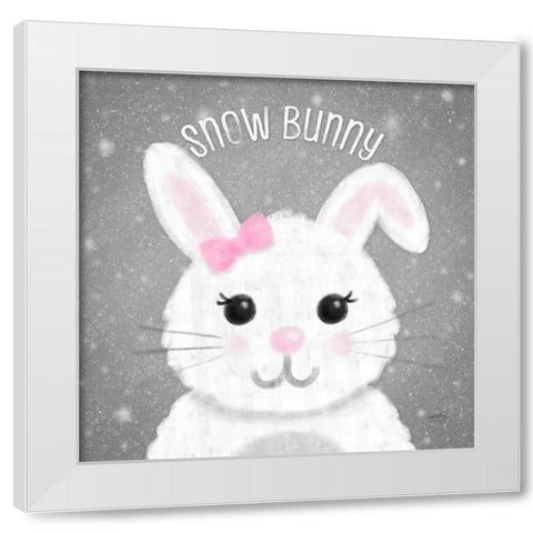 Snow Buddies IV  White Modern Wood Framed Art Print by Noonday Design