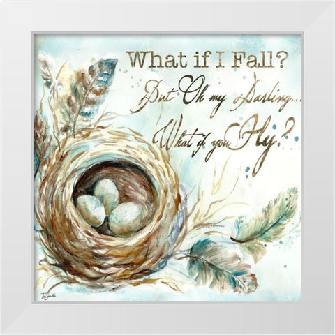 Nest Fly White Modern Wood Framed Art Print by Tre Sorelle Studios