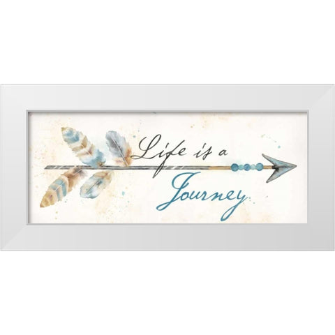 Life Journey I Panel  White Modern Wood Framed Art Print by Coulter, Cynthia