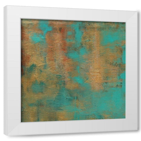 Rustic Elegance Square I  White Modern Wood Framed Art Print by Elaine-Cusson, Marie