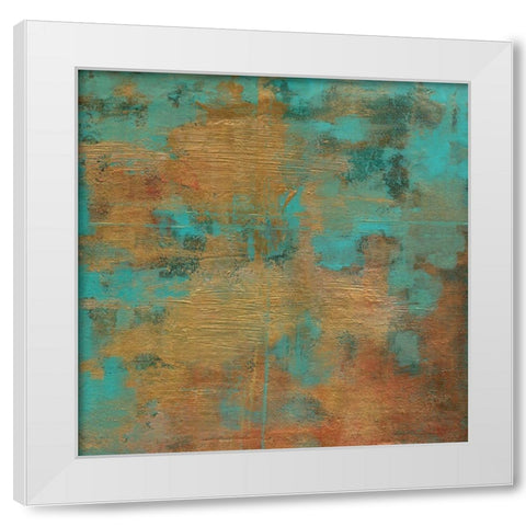 Rustic Elegance Square II  White Modern Wood Framed Art Print by Elaine-Cusson, Marie