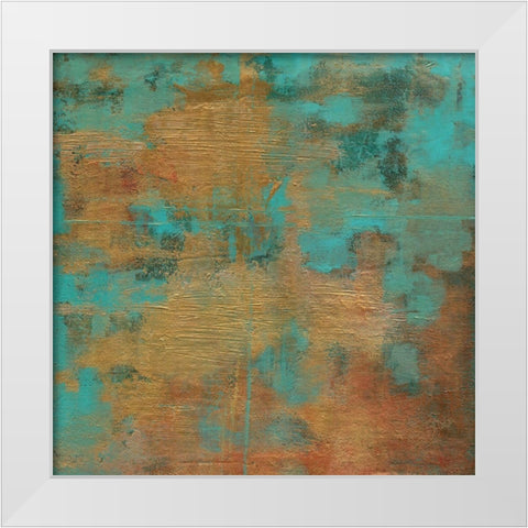 Rustic Elegance Square II  White Modern Wood Framed Art Print by Elaine-Cusson, Marie