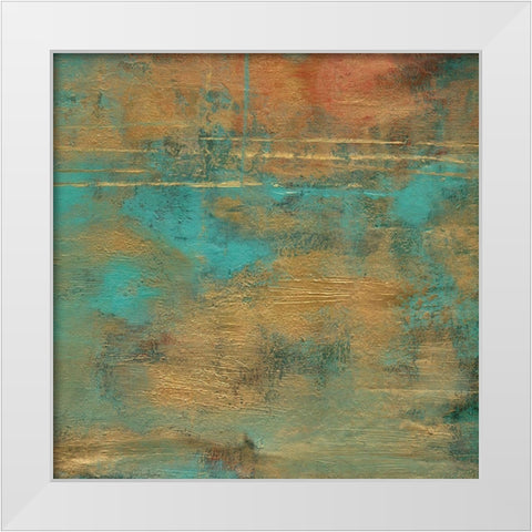 Rustic Elegance Square IV  White Modern Wood Framed Art Print by Elaine-Cusson, Marie