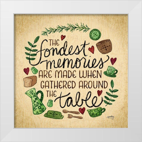 Kitchen Memories II (Fondest memories) White Modern Wood Framed Art Print by Noonday Designs
