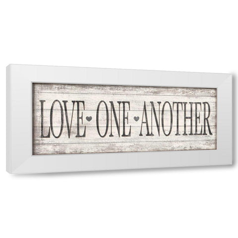 Love One Another Wood Sign White Modern Wood Framed Art Print by Killeen, Jen