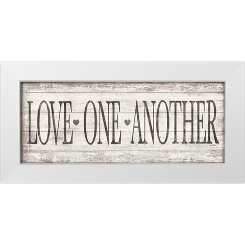 Love One Another Wood Sign White Modern Wood Framed Art Print by Killeen, Jen
