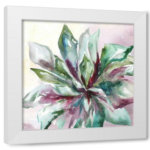 Succulent Watercolor II  White Modern Wood Framed Art Print by Tre Sorelle Studios