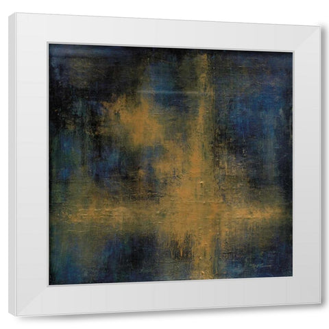 Blue Fantasy White Modern Wood Framed Art Print by Cusson, Marie Elaine