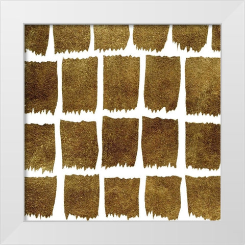 Golden Opportunity 2 II White Modern Wood Framed Art Print by Nancy Green Design