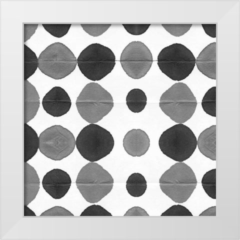 Watermark Black and White III White Modern Wood Framed Art Print by Nancy Green Design