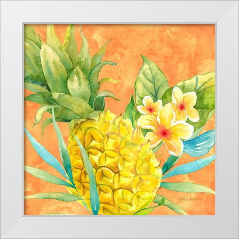 Tropical Paradise Brights III White Modern Wood Framed Art Print by Coulter, Cynthia