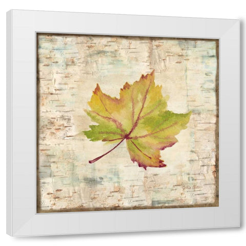 Nature Walk Leaves III White Modern Wood Framed Art Print by Coulter, Cynthia