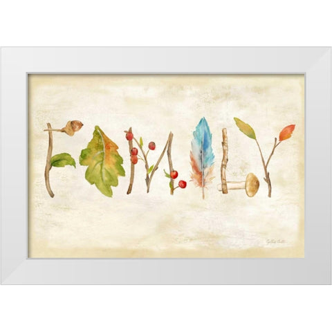 Nature Walk Family Sign White Modern Wood Framed Art Print by Coulter, Cynthia