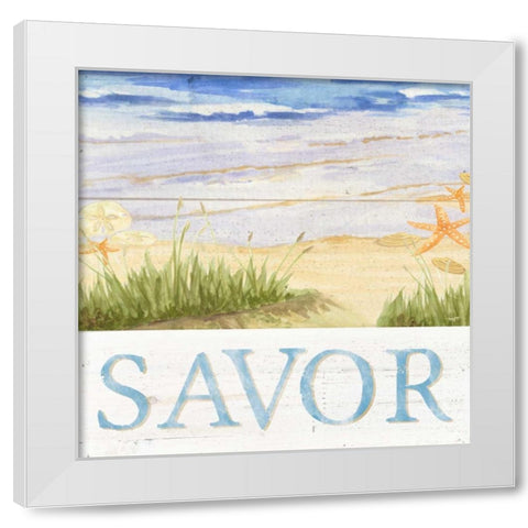 Savor the Sea III White Modern Wood Framed Art Print by Reed, Tara