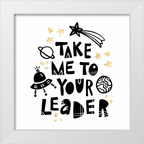 Give Me Space II White Modern Wood Framed Art Print by Noonday Design