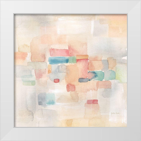 Desert Dreams Square I White Modern Wood Framed Art Print by Coulter, Cynthia