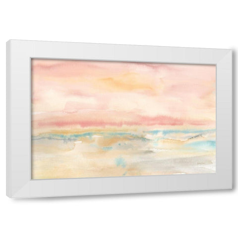 Blush Seascape White Modern Wood Framed Art Print by Coulter, Cynthia