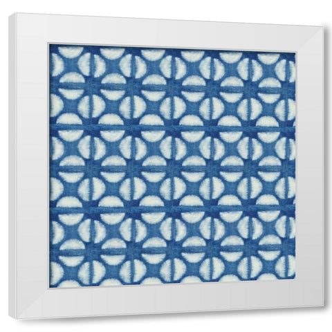 Blue Shibori I  White Modern Wood Framed Art Print by Green, Nancy